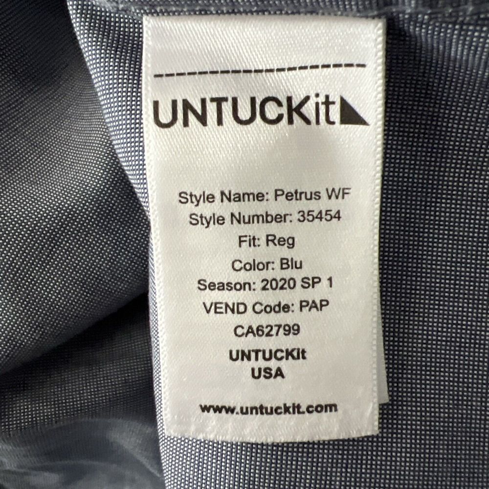 Untuck It Petrus WF Extra Large XL Blue - Picture 7 of 8